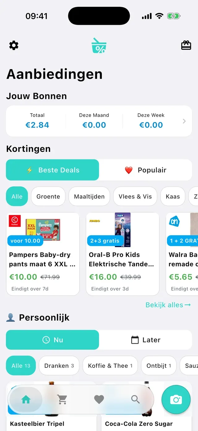 Alle aanbiedingen in één feed