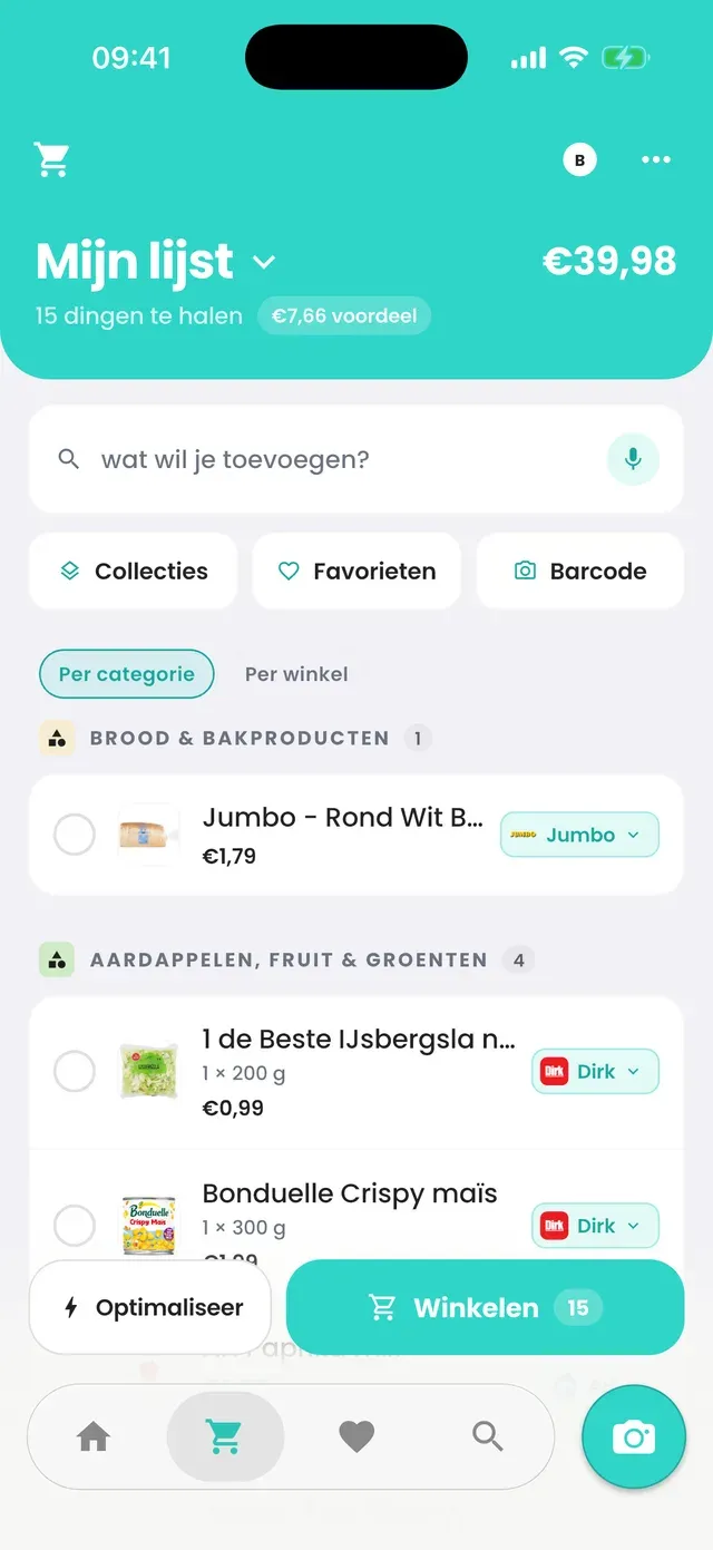 shopping list